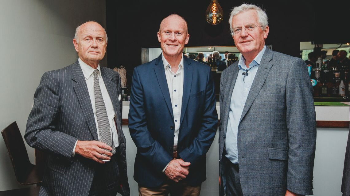 Roger Devlin, Paul Thorburn and Scott Waddington in suits.
